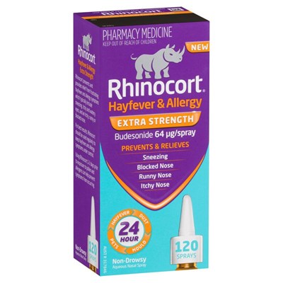 Rhinocort Hayfever & Allergy Extra Strength 64mcg Nasal Spray 120 Doses