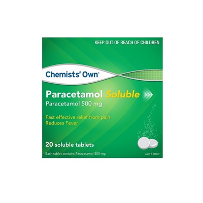 Chemists' Own Paracetamol Soluble 20 Tablets