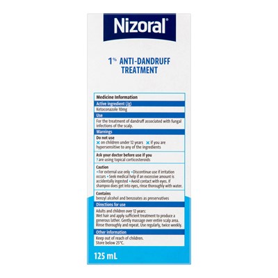 Nizoral 1% Anti-Dandruff Treatment Shampoo 125mL