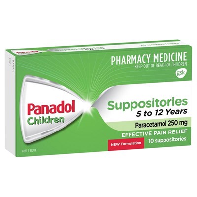 Panadol 250mg 10 Suppositories