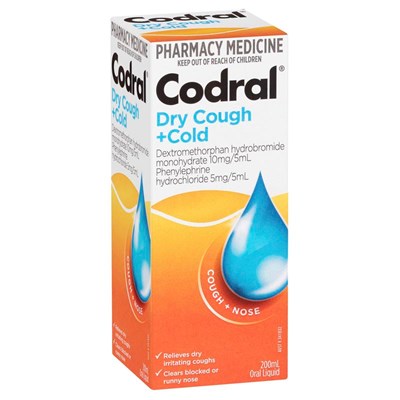 Codral Dry Cough + Cold Liquid Berry 200mL
