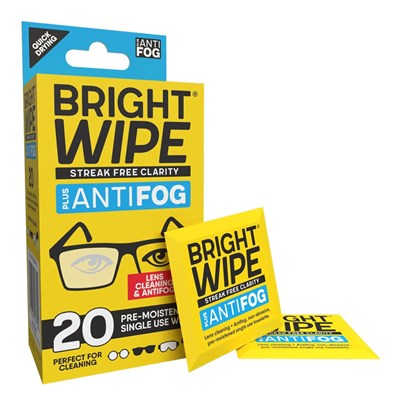 Brightwipe Antifog Lens Wipe 20 Pack