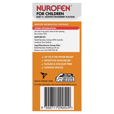 Nurofen for Children Baby 3+ Months Concentrated Liquid