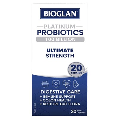 Bioglan Platinum Probiotic 100 Billion Ultimate Strength 30 Capsules