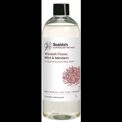 Bosisto's Warratah Flower Mint & Mandarin Hand Wash Refill 1 Litre