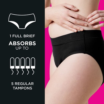 U by Kotex Thinx Reusable Period Undies Briefs Size 6-8