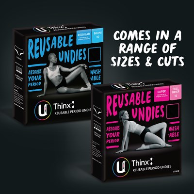 U by Kotex Thinx Reusable Period Undies Briefs Size 6-8