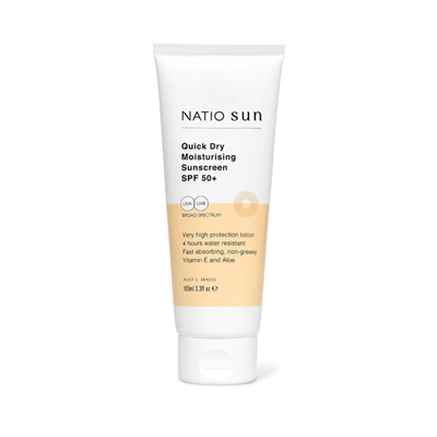 Natio Quick Dry Moisturising Sunscreen SPF 50+ 100mL