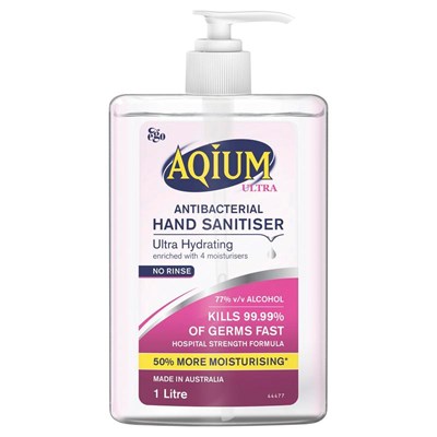 Aqium Ultra Antibacterial Hand Sanitiser 1 Litre