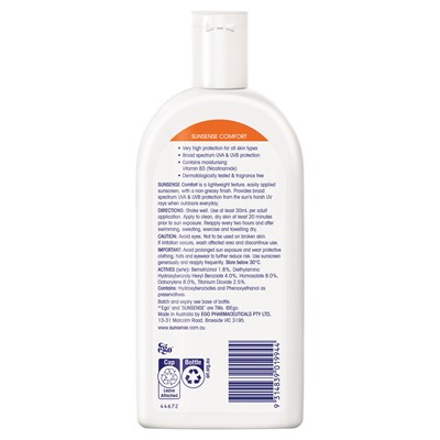 Sunsense Comfort Sunscreen SPF50+ 250mL