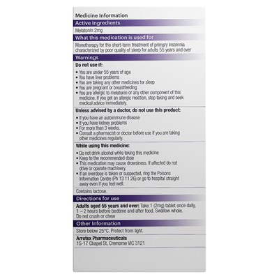 APOHEALTH Melatonin (2mg) Sleep Aid 30 Modified Release Tablets