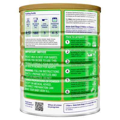 Alula Gold Stage 2 Follow-On Formula 6-12 Months 900g