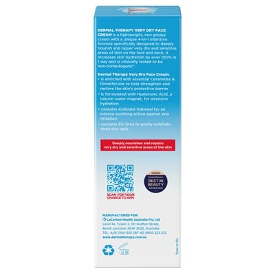 Dermal Therapy Very Dry Face Cream 50g