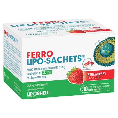 Ferro Lipo-Sachets Strawberry Flavour 5g 30 sachets