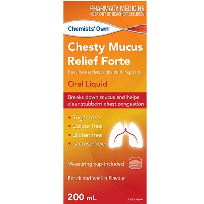 Chemists' Own Chesty Mucus Relief Forte Bottle 200mL