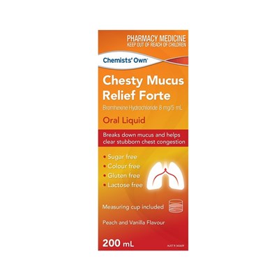 Chemists' Own Chesty Mucus Relief Forte Bottle 200mL