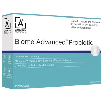 Activated Probiotics Biome Advanced Probiotic 10 Vege Capsules