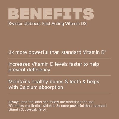Swisse Ultiboost Fast Acting Vitamin D3 90 Tablets