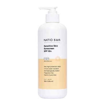 Natio Sensitive Skin Sunscreen SPF 50+ 500mL