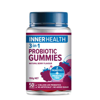 Inner Health Adults 3-in-1 Probiotic Gummies 50 Gummies