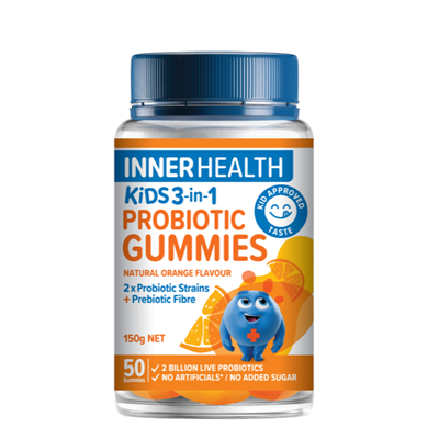 Inner Health Kids 3-in-1 Probiotic Gummies 50 Gummies