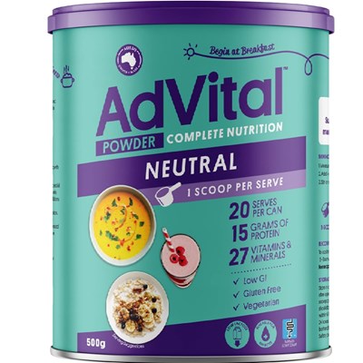 AdVital Nutritionally Complete Neutral Powder 500g