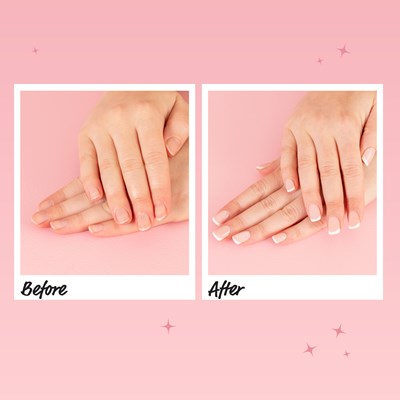 Glam by Manicare Press On Nails Short Square French Pink Kit