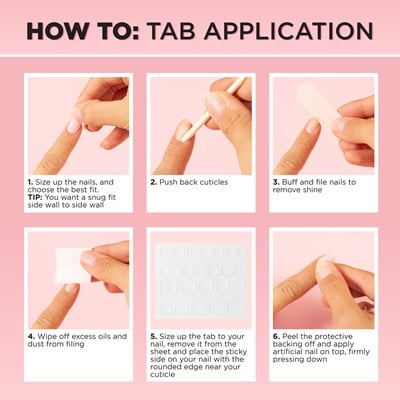 Glam by Manicare Press On Nails Short Square French Pink Kit