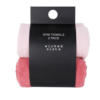 Wicked Sista Gym Towels 2 Pack Pink
