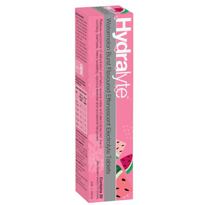 Hydralyte Effervescent Tab Watermelon 20 Tablets