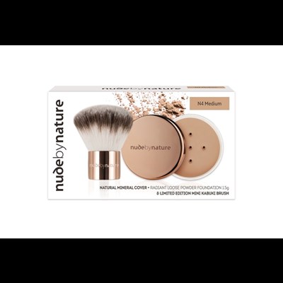 Nude by Nature Mineral Powder 1.5g & Brush Mini Medium