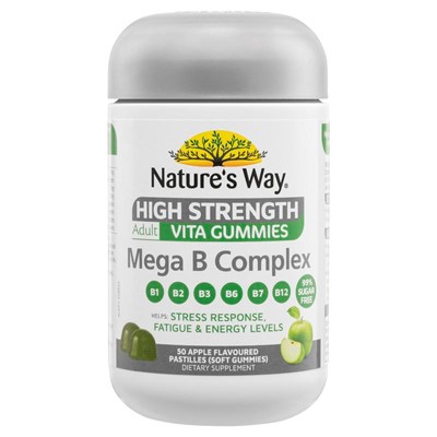 Nature's Way Adult Vita Gummies High Strength Mega B Complex 50 Pastilles