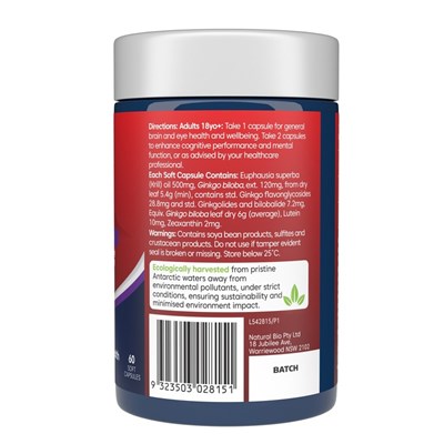 Bioglan Red Krill Oil Brain & Eyes 60 Capsules