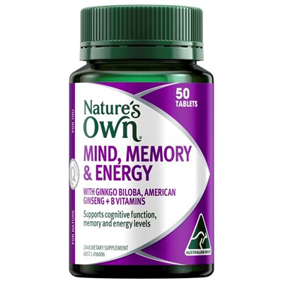 Nature's Own Mind Memory & Energy 50 Tablets