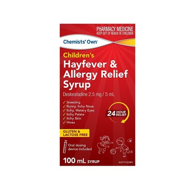 Chemists' Own Children's Hayfever & Allergy Relief Syrup 100mL