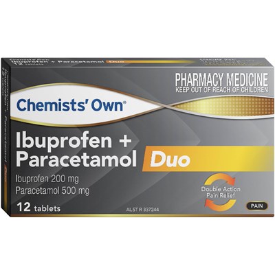 Chemists' Own Ibuprofen + Paracetamol Duo 12 Tablets