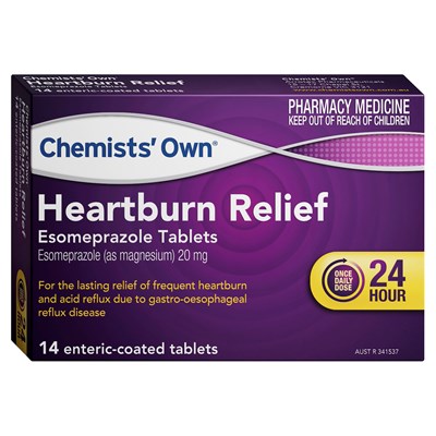 Chemists' Own Heartburn Relief Esomeprazole 20mg 14 Tablets