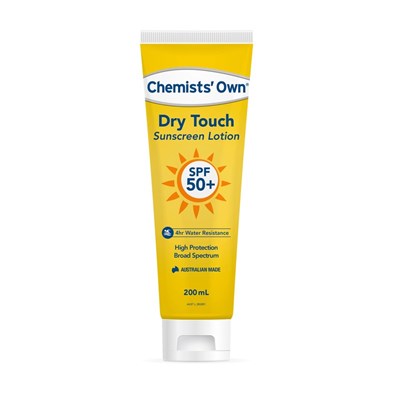 Chemists' Own Dry Touch Sunscreen Lotion SPF50 200mL