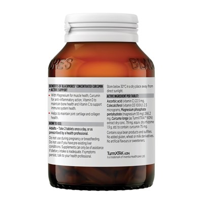 Blackmores Concentrated Curcumin + Active Support 120 Tablets
