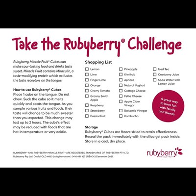 Rubyberry Miracle Fruit Cubes 4 Pack