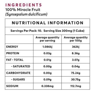 Rubyberry Miracle Fruit Cubes 4 Pack