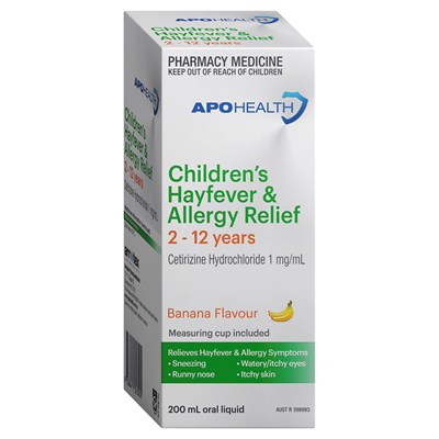 ApoHealth Childrens Hayfever & Allergy Relief Syrup 200mL