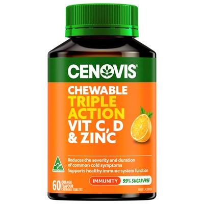 Cenovis Chewable Triple Action Vit C Vit D & Zinc