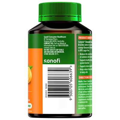 Cenovis Chewable Triple Action Vit C Vit D & Zinc