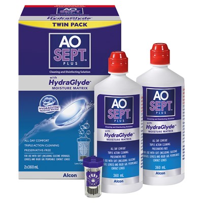 AOSEPT Plus Hydraglyde Twin Pack