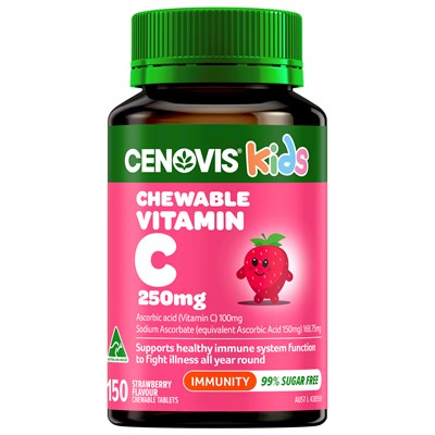 Cenovis Kids Vitamin C 250g Strawberry Flavour 150 Chewable Tablets