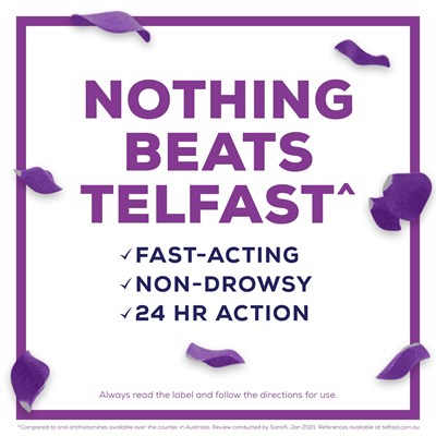 Telfast 180mg 10 Tablets Non-Drowsy