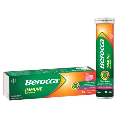Berocca Immune Effervescent Blackcurrant 15 pack