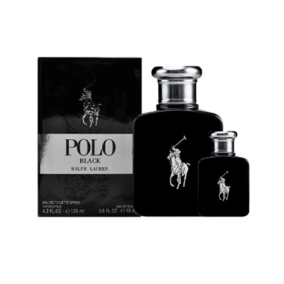 Ralph Lauren Polo Black Travel Exclusive for Men Eau de Toilette 125mL + 15mL 2 Piece Gift Set