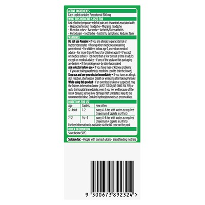 Panadol Optizorb (Paracetamol) Caplets 16